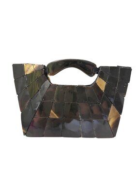 Shiraleah Women's Handbag Purse Tortoise Shell Lucite Magnetic Vintage Art Deco